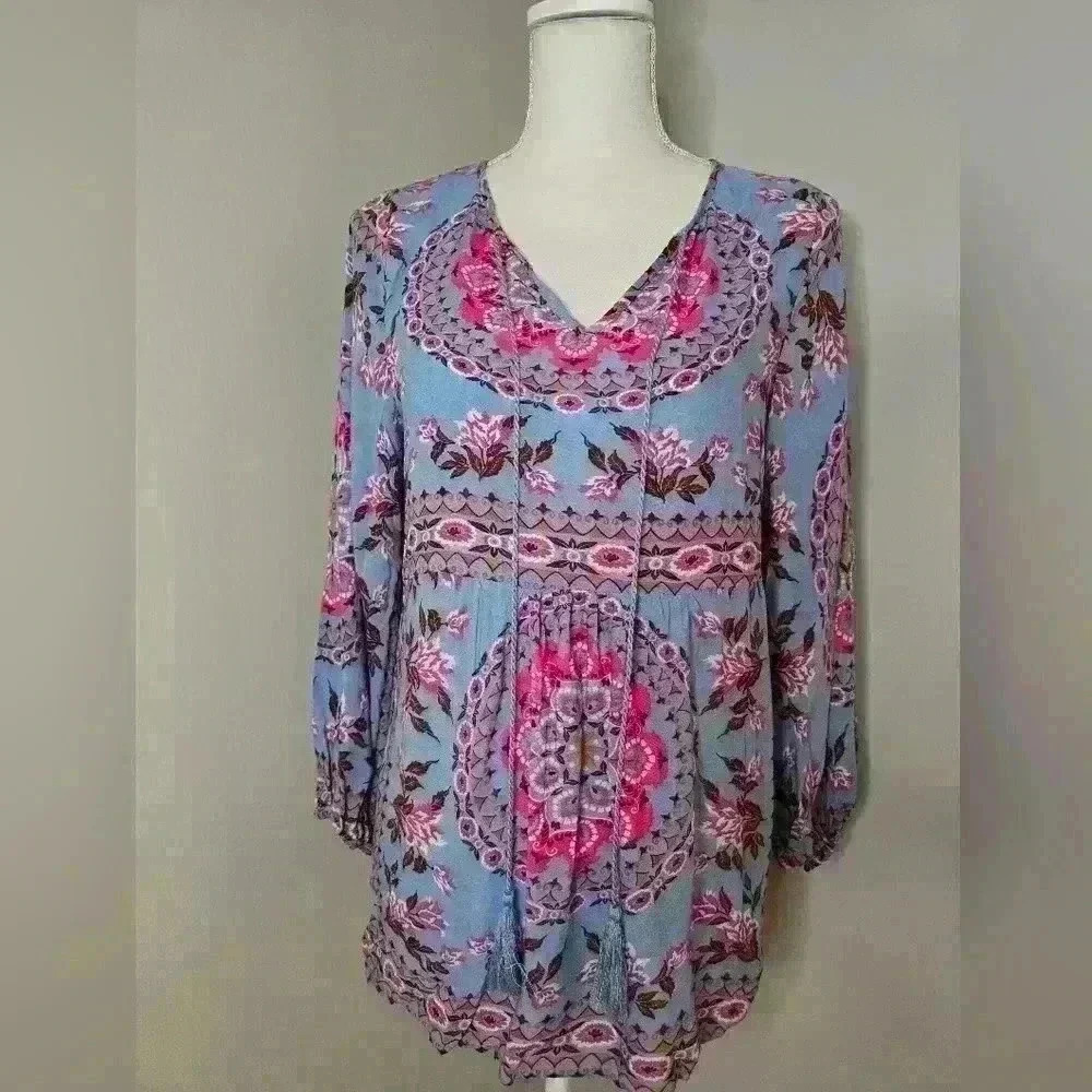 Entro Boho Top With Tassels